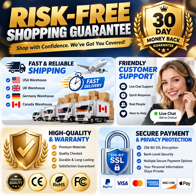 Shopping confidence shipping customer service and secure payment information